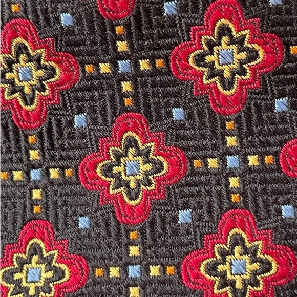 Robert Talbott Men’s Tie Best of Class 58 X 4 Red Black Patterned Hand sewn - Picture 5 of 6